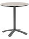 Silvio Sitting Room Outdoor Free Standing Table with Wood Surface and Aluminum Frame Gray 70x70xcm