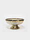 Karvounis Decorative Bowl Pedestal Brown 25.5x25.5x13cm
