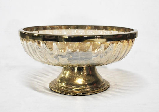 Karvounis Decorative Bowl Pedestal Brown 25.5x25.5x13cm