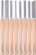 Bormann Pro Bormann Pro Bht7849 Set of Chisels with Wooden Base for Wood Carving 8 Pieces Bht7849
