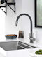 Inter Ceramic Icf 7107801gg Mixer Standing Kitchen High Spout 2 Functions Drinking Water Switch Dark Gray