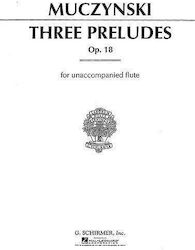 Muczynski 3 Preludes Unaccompanied Flute Op.18