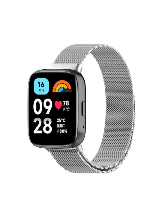 Λουράκι Ανοξείδωτο Ατσάλι Γκρι (Redmi Watch 3 Active)