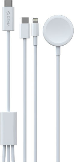 Devia 3in1 Smart Ea520 Wearable Charger Apple Watch Whiteς