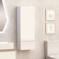Колонен шкаф за баня Inter Ceramic Icp 134new 2 врати PVC бял