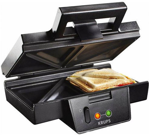 Krups Sandwichmaker für for 2 Sandwiches Sandwiches 850W Schwarz