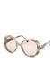 Max Mara Women's Sunglasses with Beige Plastic Frame and Beige Lens mm 0074 20e