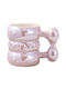 Ceramic Mug with Ribbon Bow Purple