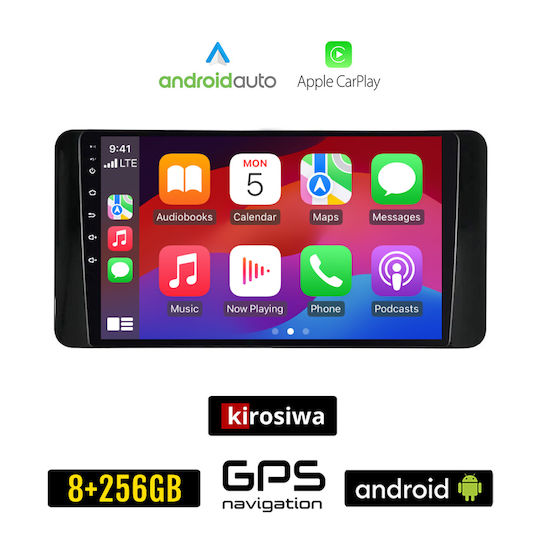Kirosiwa Car Audio System for Skoda Scala 2019 (Bluetooth/USB/AUX/WiFi/GPS/Apple-Carplay/Android-Auto) with Touch Screen 10"