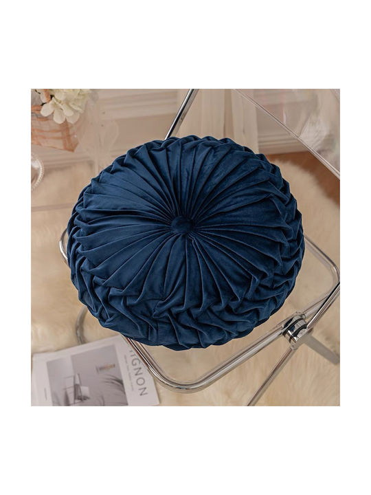 ForHome Μαξιλάρι Καναπέ από Βελούδο Μπλε 40x40εκ.