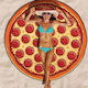 Beach Towel Round Light Blue