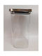 Karvounis Vase General Use with Lid Glass Transparent 1300ml