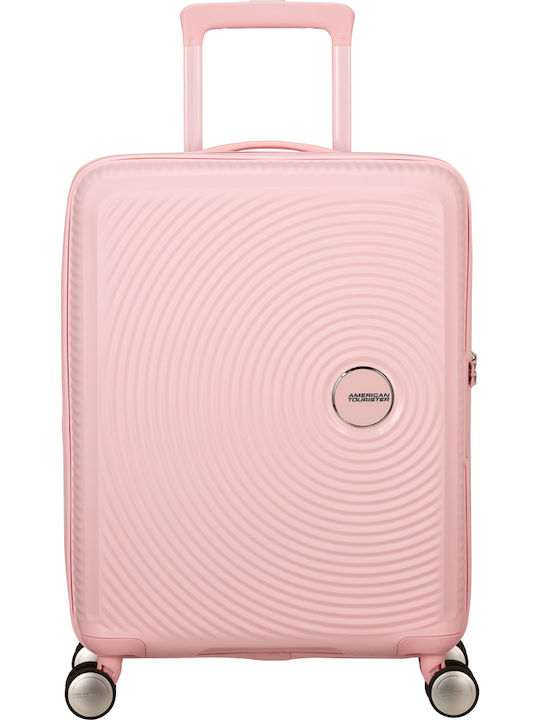 American Tourister Soundbox Βαλίτσα Ταξιδίου Καμπίνας Σκληρή Pastel Pink με 4 Ρόδες Ύψους 55εκ.