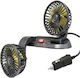 Fahrzeugkabine Doppelventilator 12V Schwarz