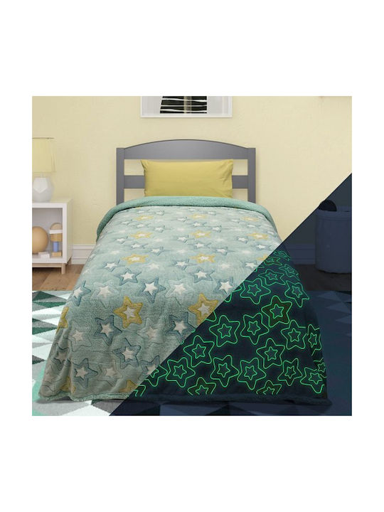 Lino Home Decke Vlies Leuchtend Mint 160x220cm