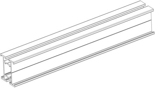 Προφιλ Ραγα Αλουμινιου Alumil H2216 Παχους 50x40mm Μηκους 3,6m