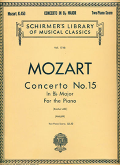 W.A. Mozart Konzert Nr. 15 in B-Dur KV 450 Schirmer Ausgaben