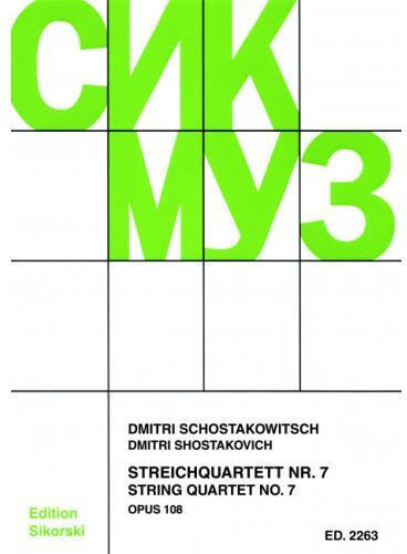 Sikorski Shostakovich Cvartet de coarde Nr.7 Op.108 Set Părți