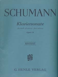 Robert Schumann Sonata pentru pian în fa diez minor Op 11 Henle Verlag Ediție Urtext