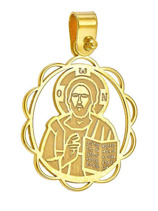 Dio Jewellery Lab Μενταγιόν με τον Ιησού Χριστό Ασήμι