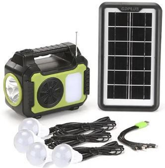 Autonomous Solar Lighting System with Light System , Radio , Charger & Flash Light 105996