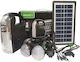 Solar Beleuchtungssystem mit Blitzlicht 3 Lampen und Ladegerät USB CMR-GDLITE-7-OEM