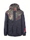 Kinder Freizeitjacke Lang mit Kapuze Black