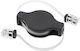 Retractable Τηλεφωνικό Καλώδιο RJ11 6P4C 1m (101816)