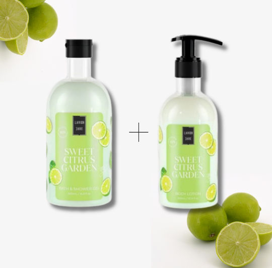 Lavish Care Sweet Citrus Garden Skin Care Set for Moisturizing & Body Cleaning 2pcs