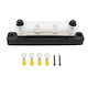 Cp-3119 150a 12-48v Rv Yacht Single-row 2-way Busbar 4pcs Terminals Μαύρο