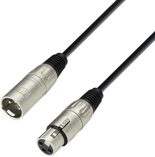 Adam Hall Θηλυκό-xlr Αρσενικό Cable XLR male - XLR female Μαύρο 6m 56200-010