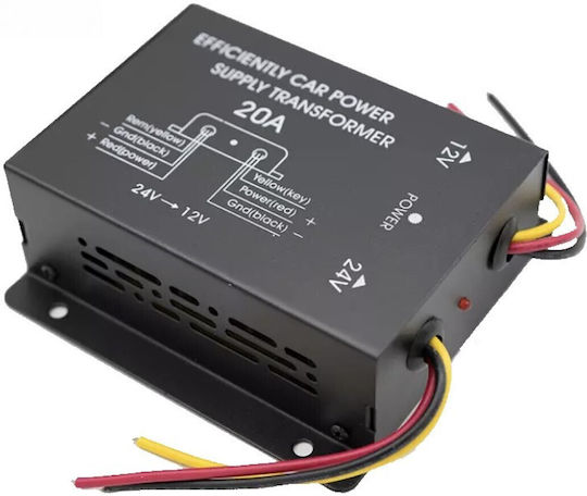 Μετασχηματιστής Αυτοκινήτου Από 24V σε 12V 20A