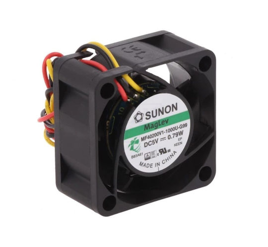 Ανεμιστηράκι 5v Dc 40x40x20 0.75w Sunon 3 Καλώδια