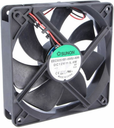 Ανεμιστήρας 12v Dc 120x120x25 5.3w 0.445α Sunon