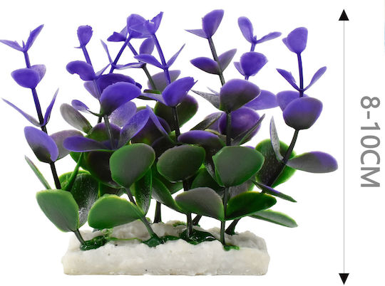 Tpster Aquarium Ornament Artificial Plant Purple