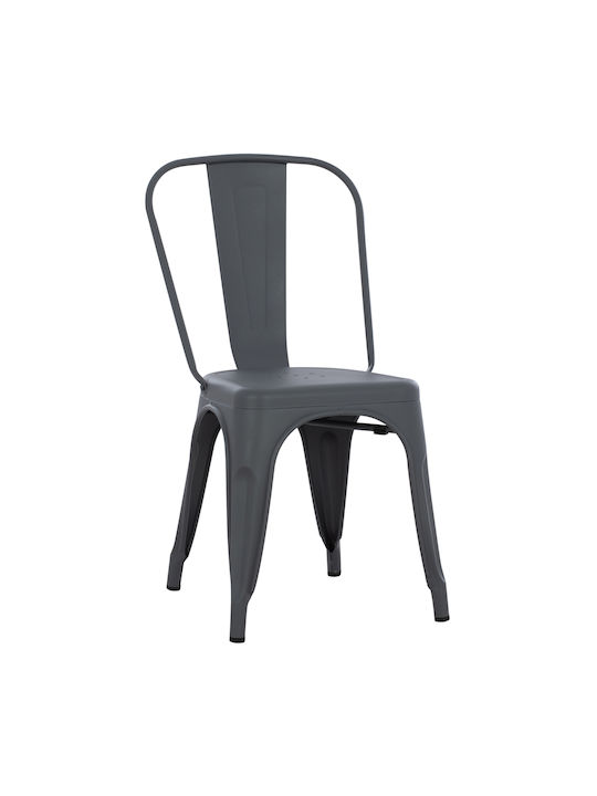 Melita-pro Dining Room Metallic Chair Grey 44x4...