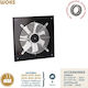 Redled Wall-mounted Ventilator Bathroom 250mm Black