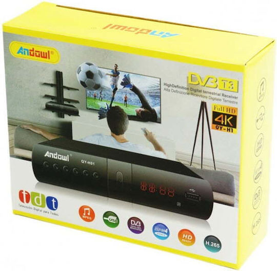 Andowl Mpeg4 z774146 Ψηφιακός Δέκτης Mpeg-4 4K UHD Σύνδεση HDMI