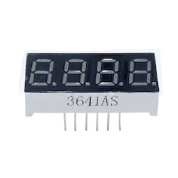 7-сегментен 4-цифрен червен LED дисплей общ анод 0.36" 7-сегментен 4-цифрен червен LED дисплей общ анод 0.36"