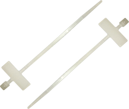 Bormann Кабелни Аксесоари Пластмасови 100mmx2.5mm в Бял Цвят 100бр