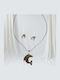 ShuShu Set mit Halskette & Ohrringe aus Stahl