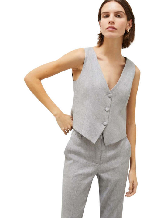 Marella Women's Vest with Buttons Gray