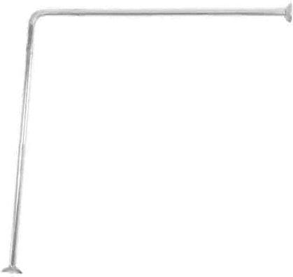 Corner Shower Curtain Rod Wall Mounted Plastic 80x80cm