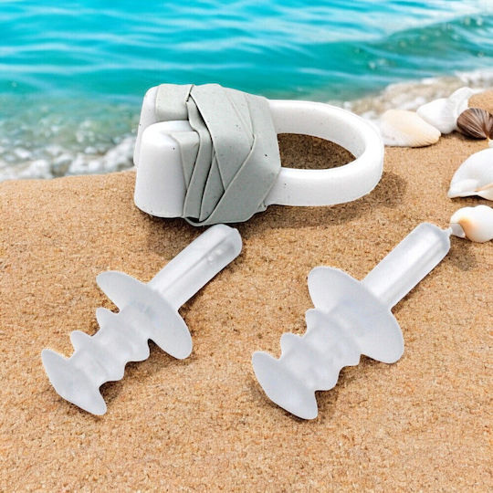Earplugs for Swimming White 2pcs 4EPX05-W