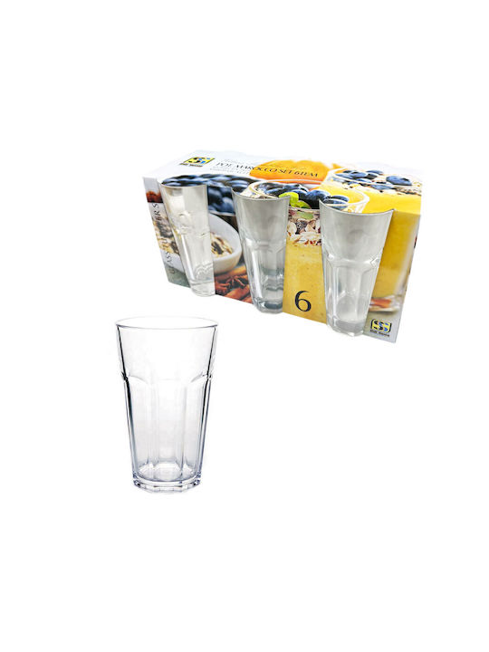 Set of Glasses Water made of Glass 6pcs