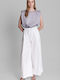 Pants Women's Fabric Trousers White