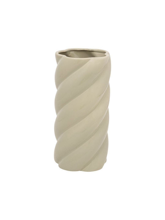 Pakketo Vază Decorativă Ceramică Dermel Bej 12x12x25cm 1buc