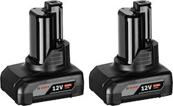 2 Bosch GBA 12V 6.0Ah Batteries