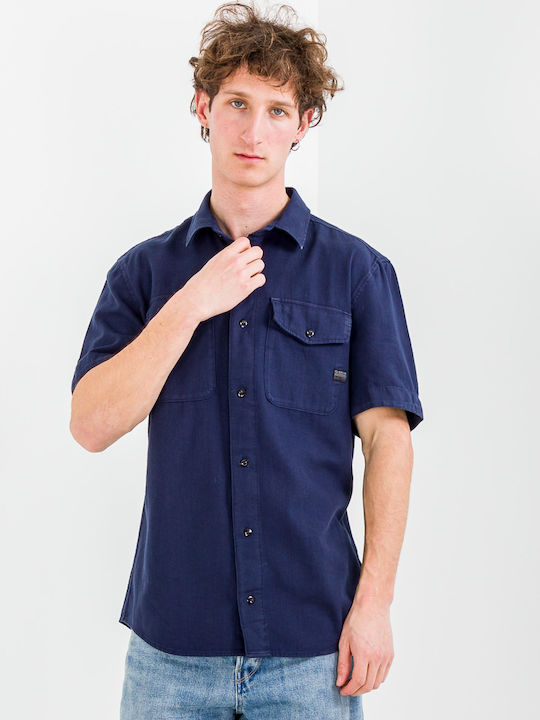 G-Star Raw Marine Дълъг ръкав Памучен Риза Син