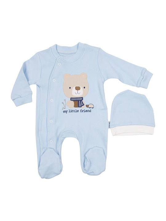 Kamtex Baby Baby Bodysuit Long-Sleeved Sky Blue